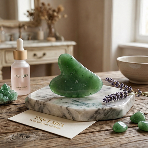 Gua Sha Taşı Seti %100 Doğal Ve Gerçek Yüz Masaj Taşı
